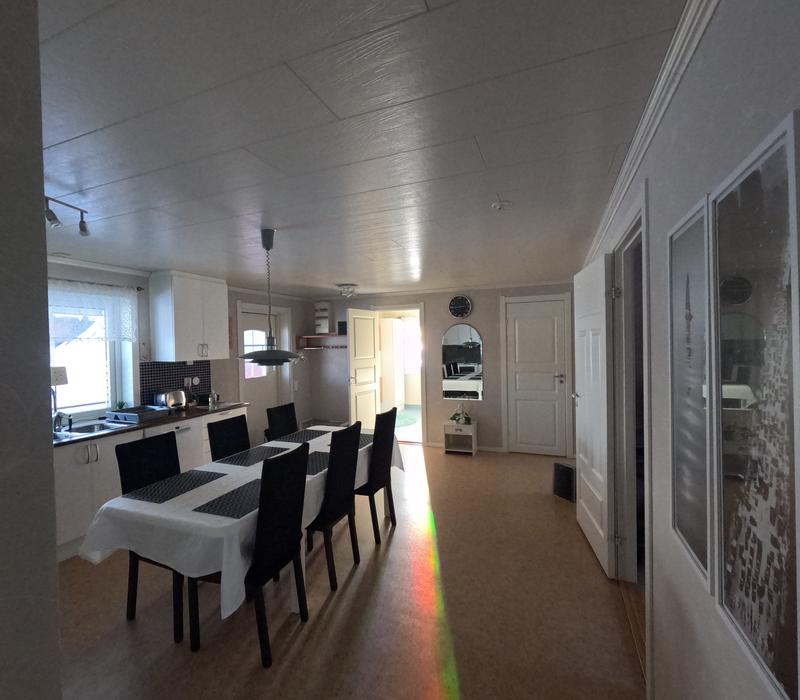 Open dining area and hallway